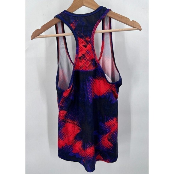 Athleta Womens XS Chi Tank Top Muscle Racerback Electro Vibrant Cobalt Red Blue - Picture 4 of 4